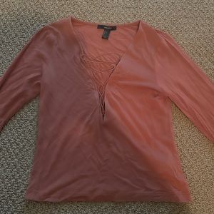 Long sleeve cross top